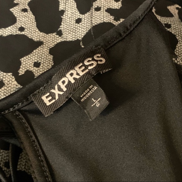 Express Halter Leopard Print Blouse Tie Neck Elastic Hem Blousy - Picture 7 of 9